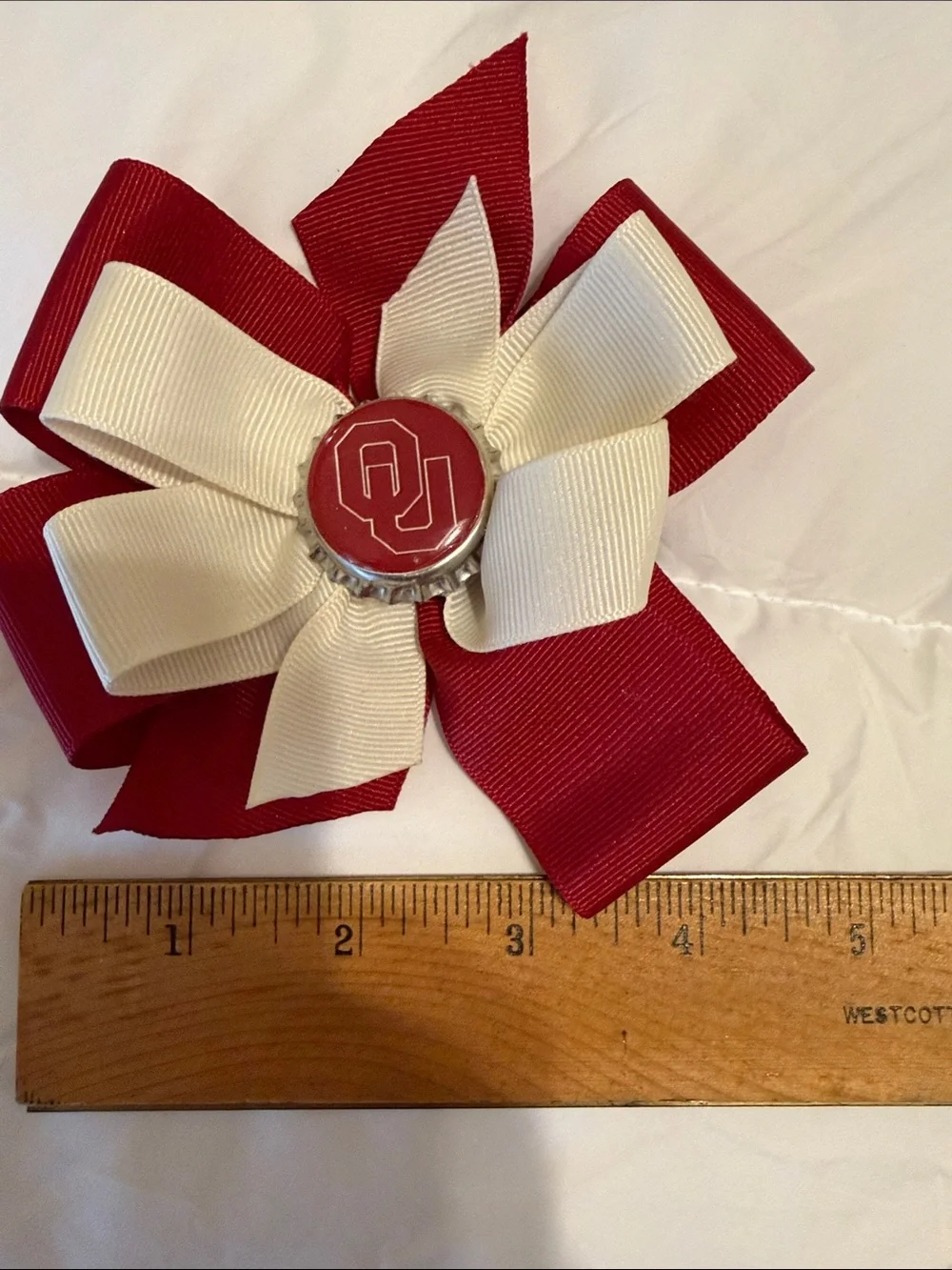Oklahoma Sooners Red & White Hair Bow Set -  Accessories